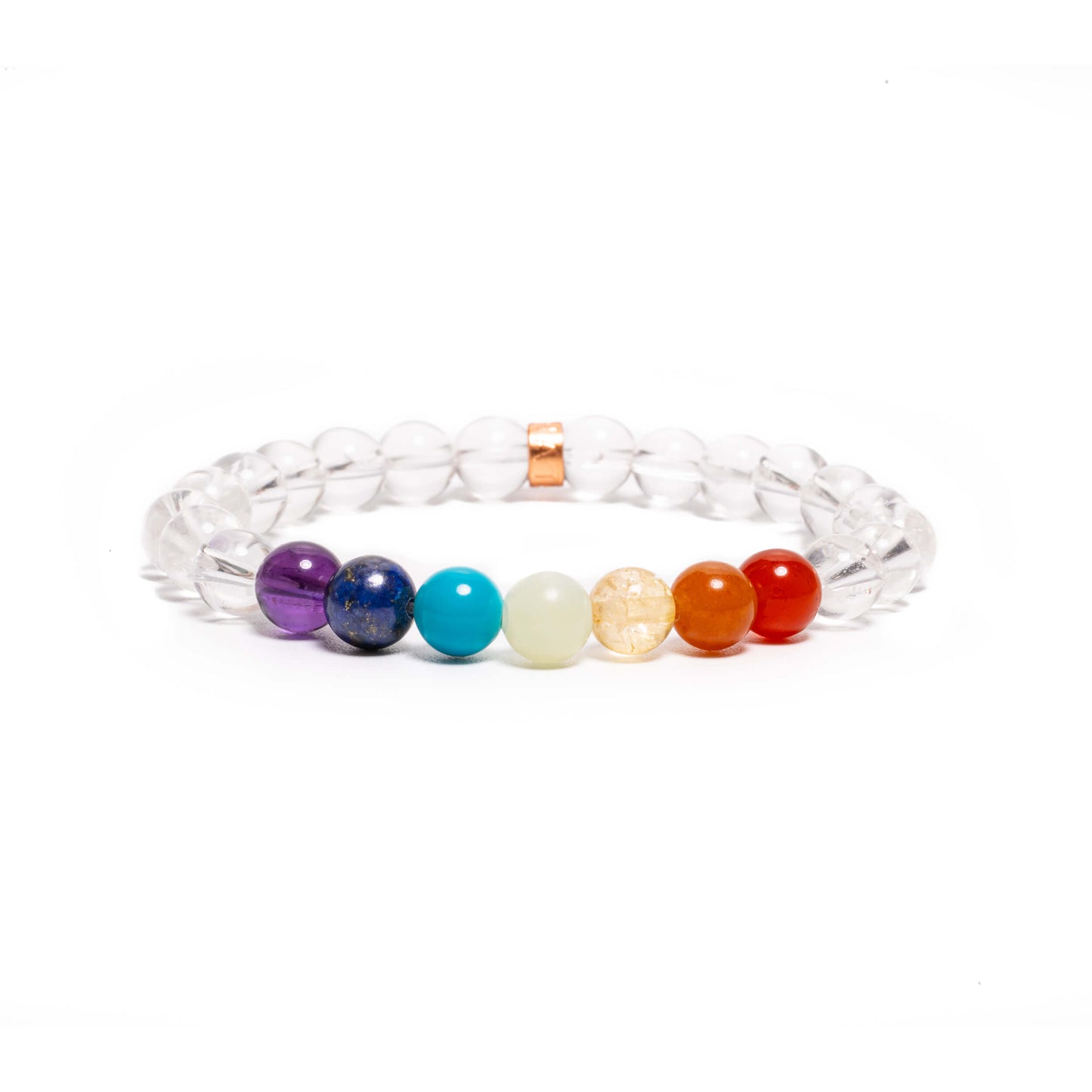 7 Chakra Armband echte Steine - Balance