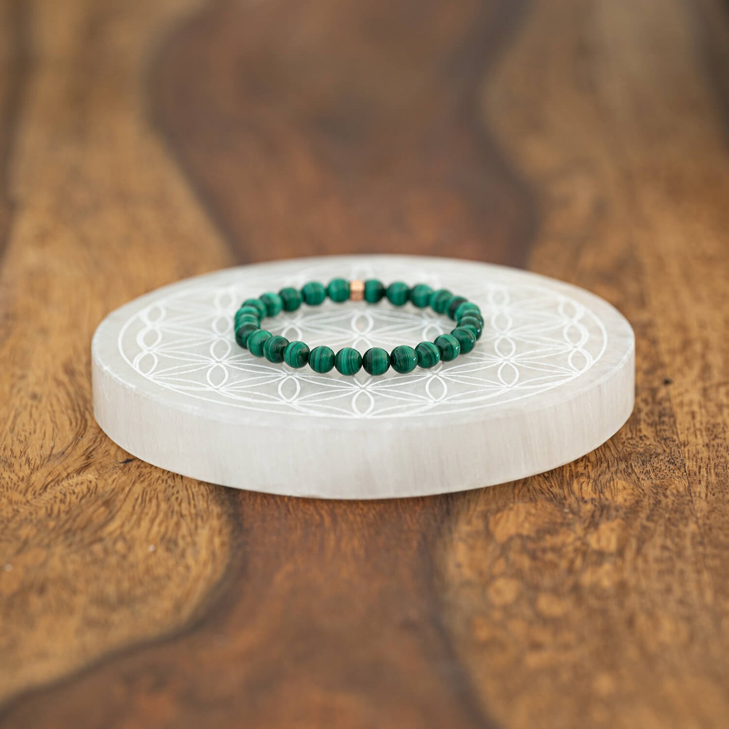 Selenit Aufladestein Blume des Lebens