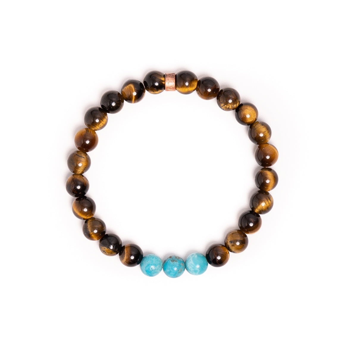 Armband aus Tigerauge mit Türkis